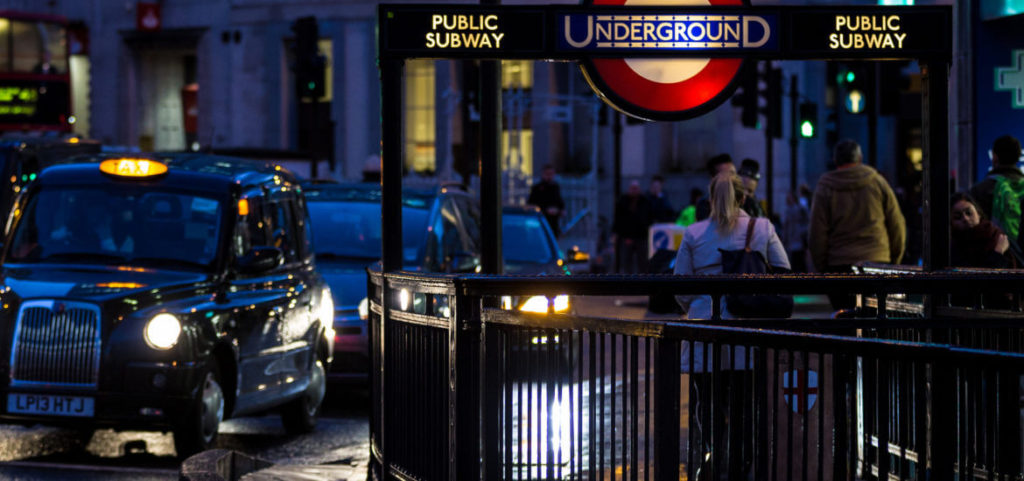 Entrada do metrô em Londres