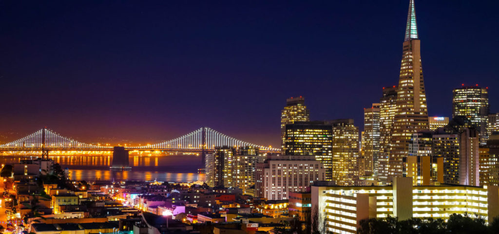 Cidade americana a noite