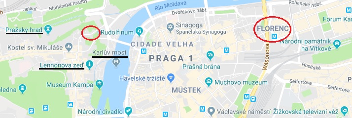 Mapa Praga